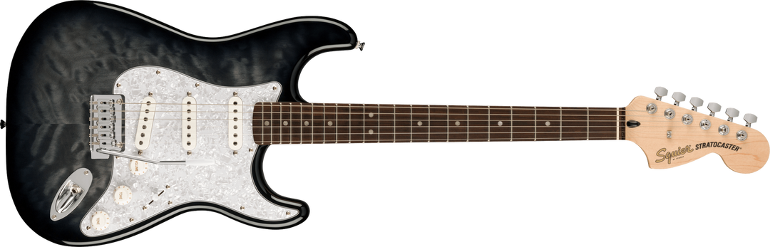 Squier Affinity Strat Quilt Maple Top Black Burst