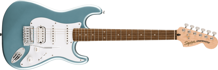 Squier Affinity Series® Stratocaster® Junior HSS, Laurel Fingerboard, White Pickguard, Ice Blue Metallic