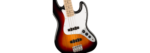 Affinity Series® Jazz Bass®, Maple Fingerboard, White Pickguard, 3-Color Sunburst