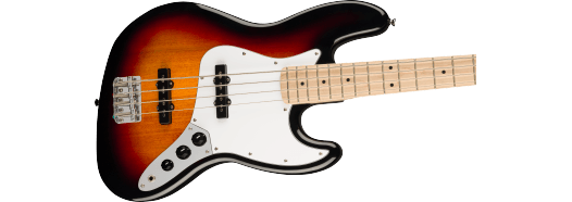 Affinity Series® Jazz Bass®, Maple Fingerboard, White Pickguard, 3-Color Sunburst