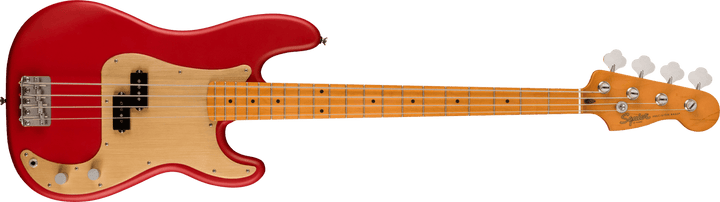 Squier 40Th Anniversary Precision Bass Vintage Edition Satin Dakota Red W/ Gold Anodized Pickguard