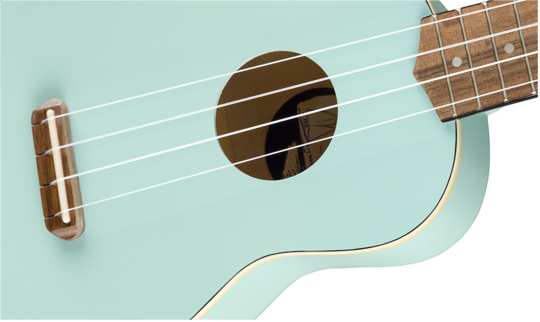 Venice Soprano Uke, Walnut Fingerboard, Daphne Blue