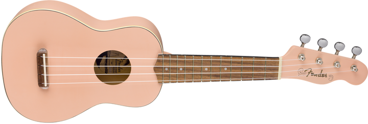 Venice Soprano Uke, Walnut Fingerboard, Shell Pink
