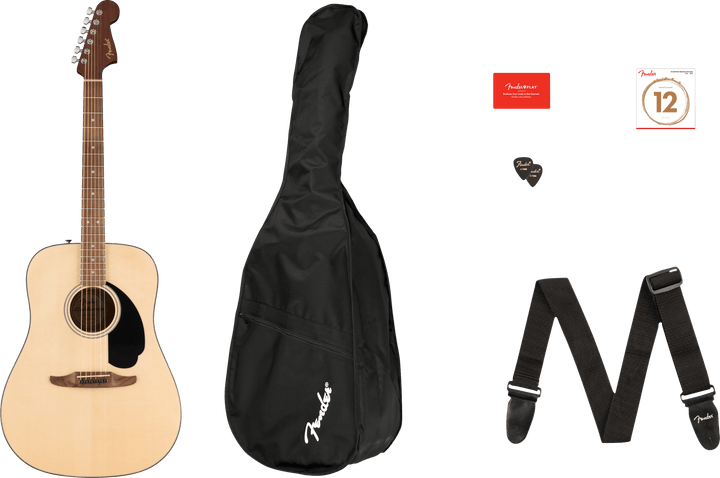 Fender California Standard Redondo™ Pack, Spruce Top, Black Pickguard, Natural