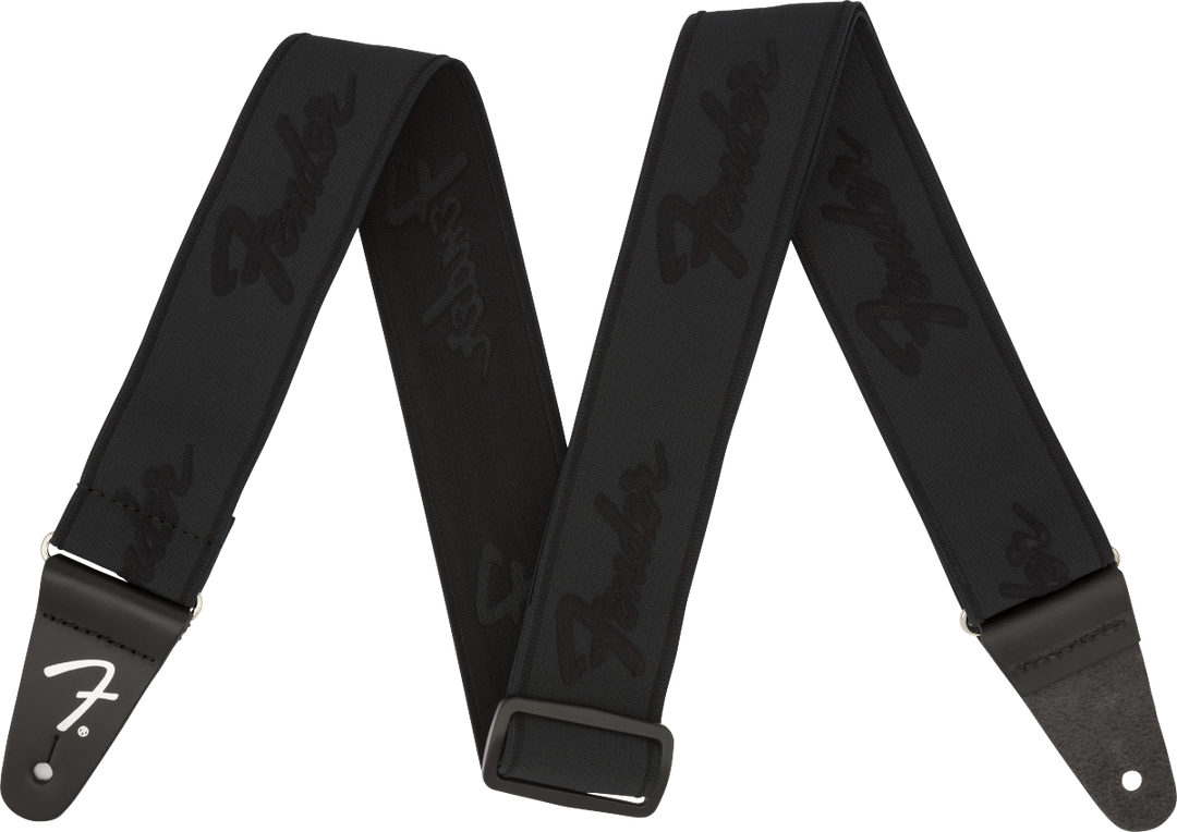WeighLess Running Logo Strap, Black/Black, 2"