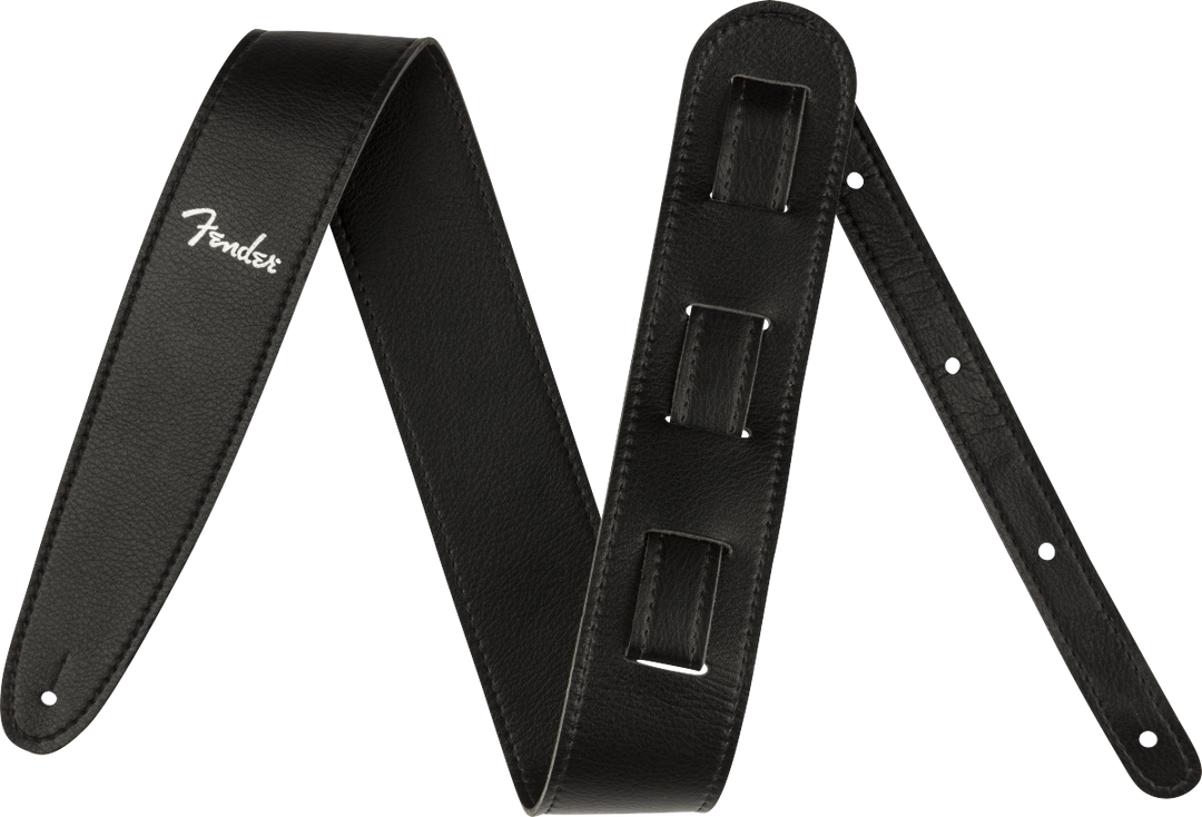 Vegan Leather Strap, Black, 2.5", Microfiber