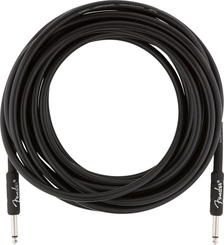 Fender Professional Series Instrument Cable, Straight/Straight, 25', Black