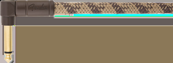 Festival Instrument Cable, Straight/Angle, 10', Pure Hemp, Brown Stripe