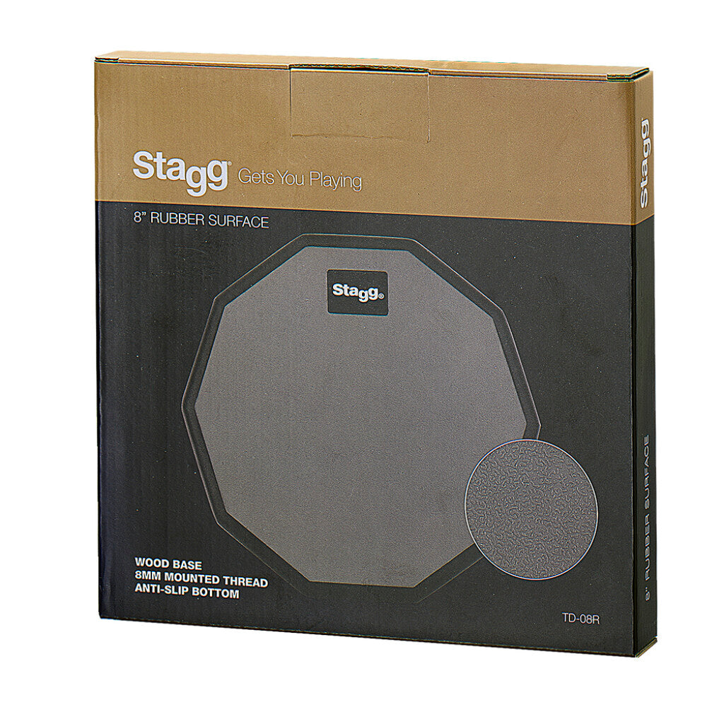 Stagg 8" desktop practice pad, ten-sided shape