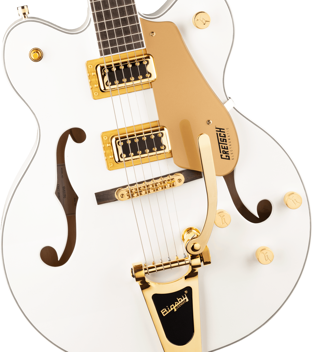 Gretsch G5422TG Electromatic® Classic Hollow Body Double-Cut with Bigsby® and Gold Hardware, Laurel Fingerboard, Snowcrest White
