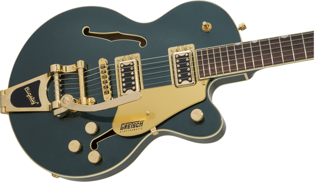 Gretsch G5655TG Electromatic® Center Block Jr. Single-Cut with Bigsby® and Gold Hardware, Laurel Fingerboard, Cadillac Green