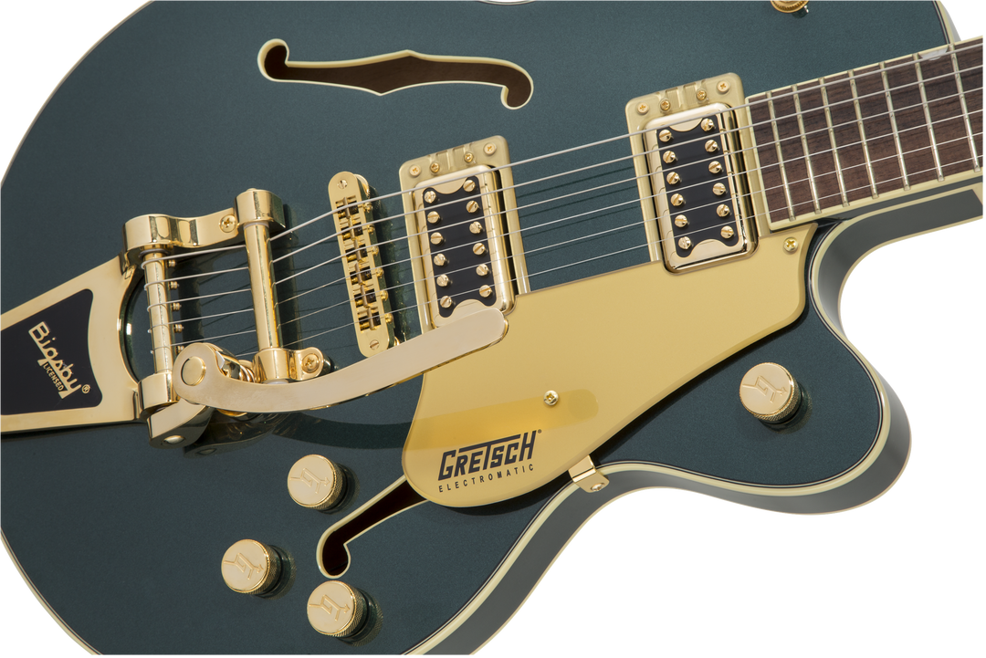 Gretsch G5655TG Electromatic® Center Block Jr. Single-Cut with Bigsby® and Gold Hardware, Laurel Fingerboard, Cadillac Green