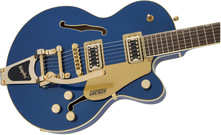 Gretsch G5655TG Electromatic® Center Block Jr. Single-Cut with Bigsby® and Gold Hardware, Laurel Fingerboard, Azure Metallic