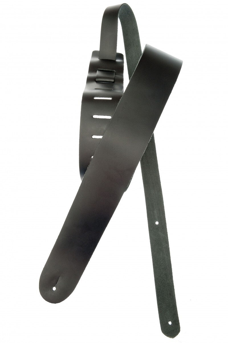 02 1/2 Inch Gtr Strap Leather Dlx Black X Long