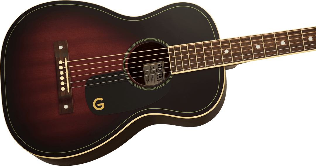 Gretsch Jim Dandy™ Parlor, Walnut Fingerboard, Black Pickguard, Deep Cherry Burst