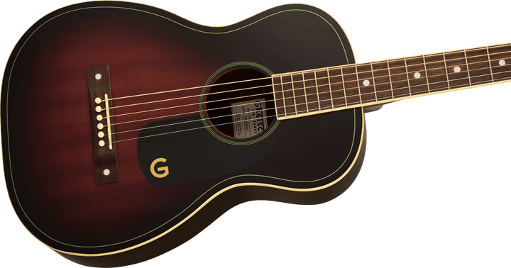 Gretsch Jim Dandy™ Parlor, Walnut Fingerboard, Black Pickguard, Deep Cherry Burst