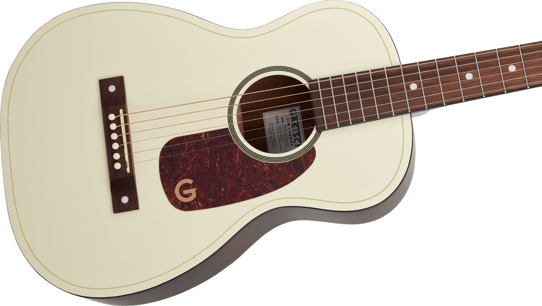 Gretsch Jim Dandy™ Parlor LTD, Walnut Fingerboard, Tortoise Pickguard, Vintage White