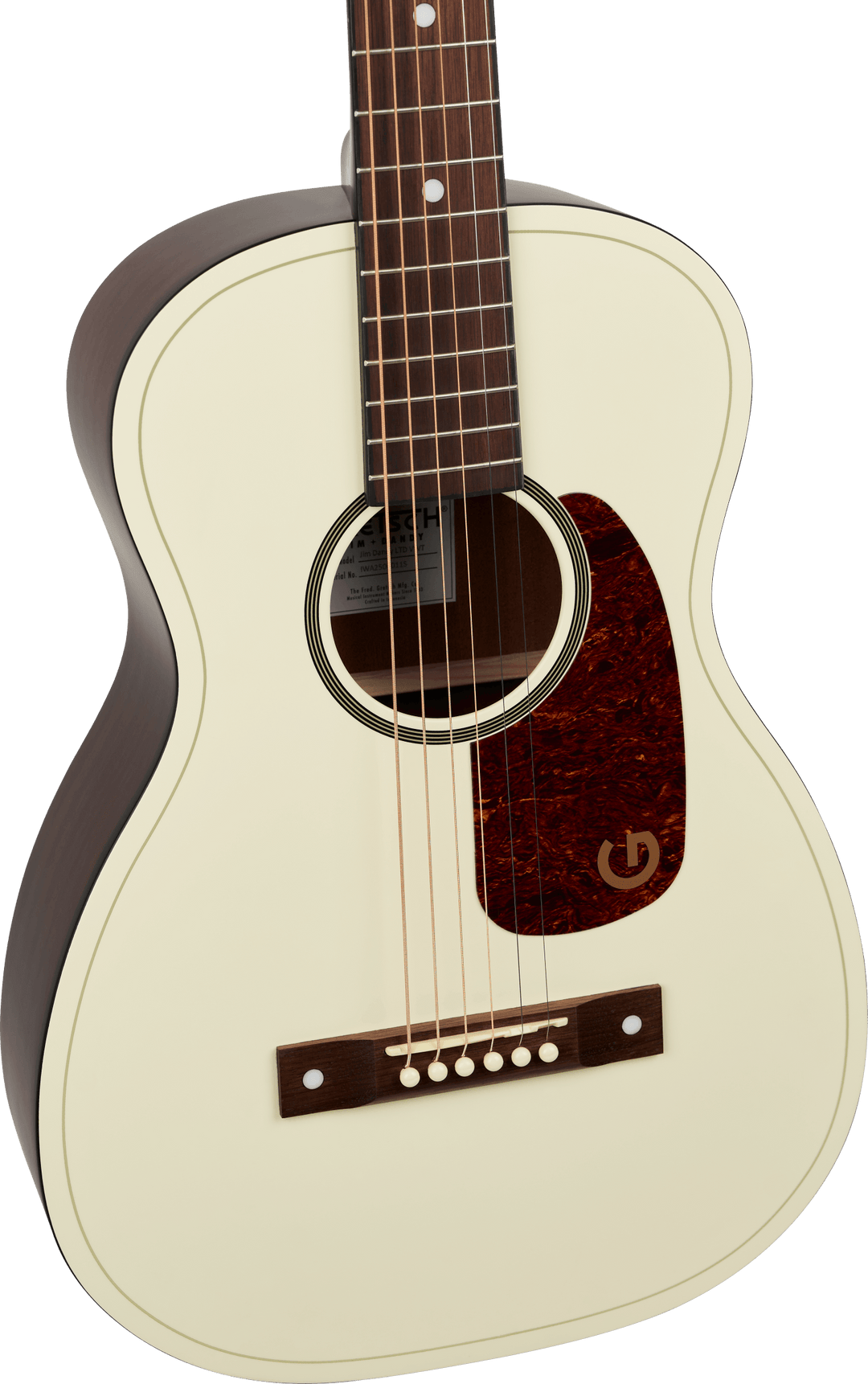 Gretsch Jim Dandy™ Parlor LTD, Walnut Fingerboard, Tortoise Pickguard, Vintage White