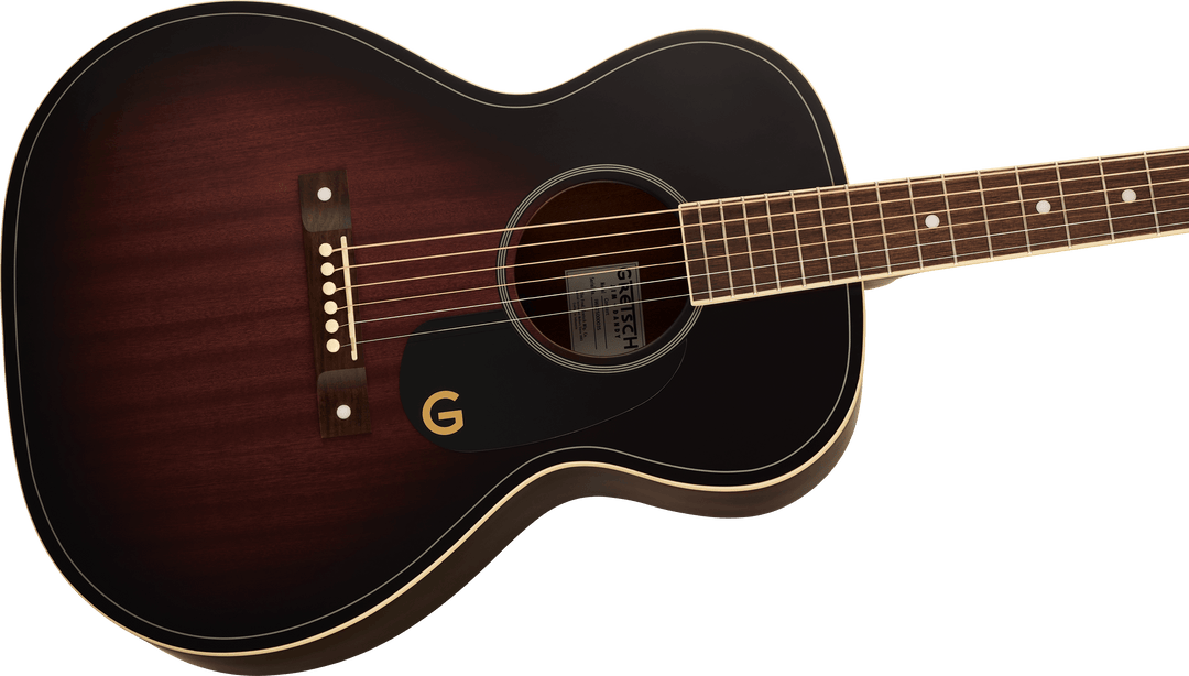 Gretsch Jim Dandy™ Concert, Walnut Fingerboard, Black Pickguard, Deep Cherry Burst