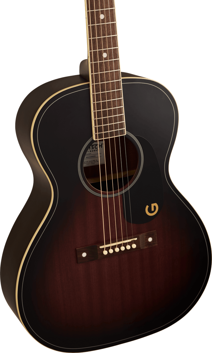 Gretsch Jim Dandy™ Concert, Walnut Fingerboard, Black Pickguard, Deep Cherry Burst