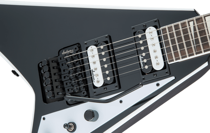 Jackson JS Series Rhoads JS32, Amaranth Fingerboard, Black with White Bevels