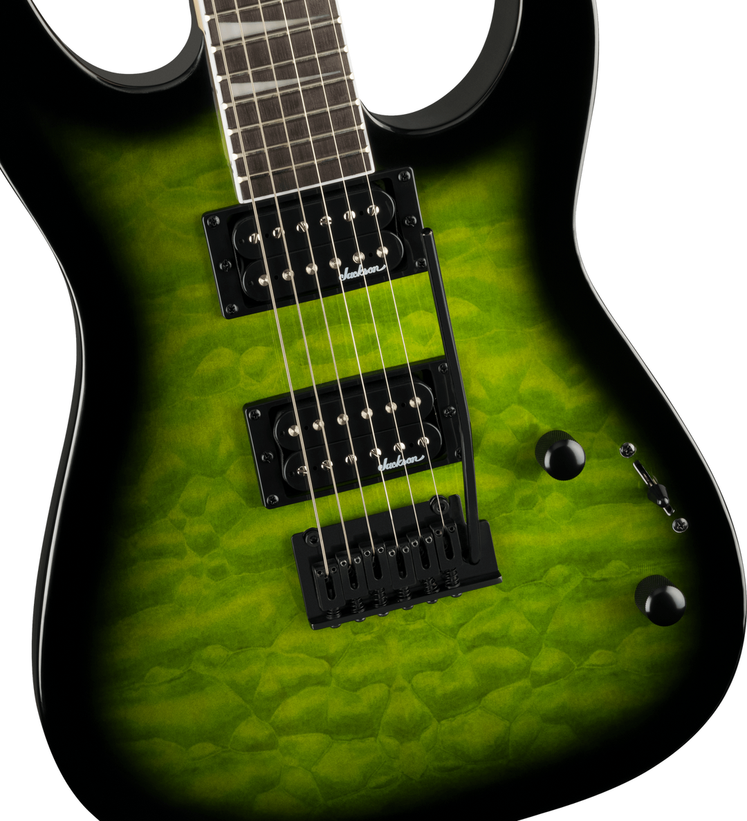 Jackson JS Series Dinky JS20 Electric Guitar Transparent Green Burst