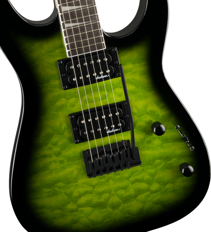 Jackson JS Series Dinky JS20 Electric Guitar Transparent Green Burst