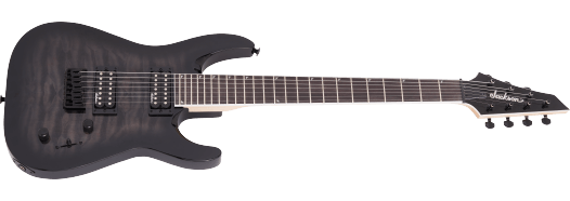 Jackson JS Series Dinky® Arch Top JS22Q-7 DKA HT, Amaranth Fingerboard, Transparent Black Burst