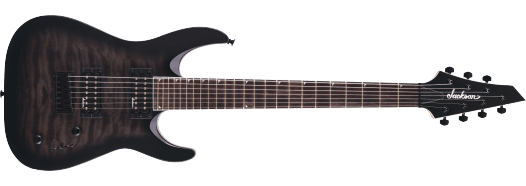 Jackson JS Series Dinky® Arch Top JS22Q-7 DKA HT, Amaranth Fingerboard, Transparent Black Burst