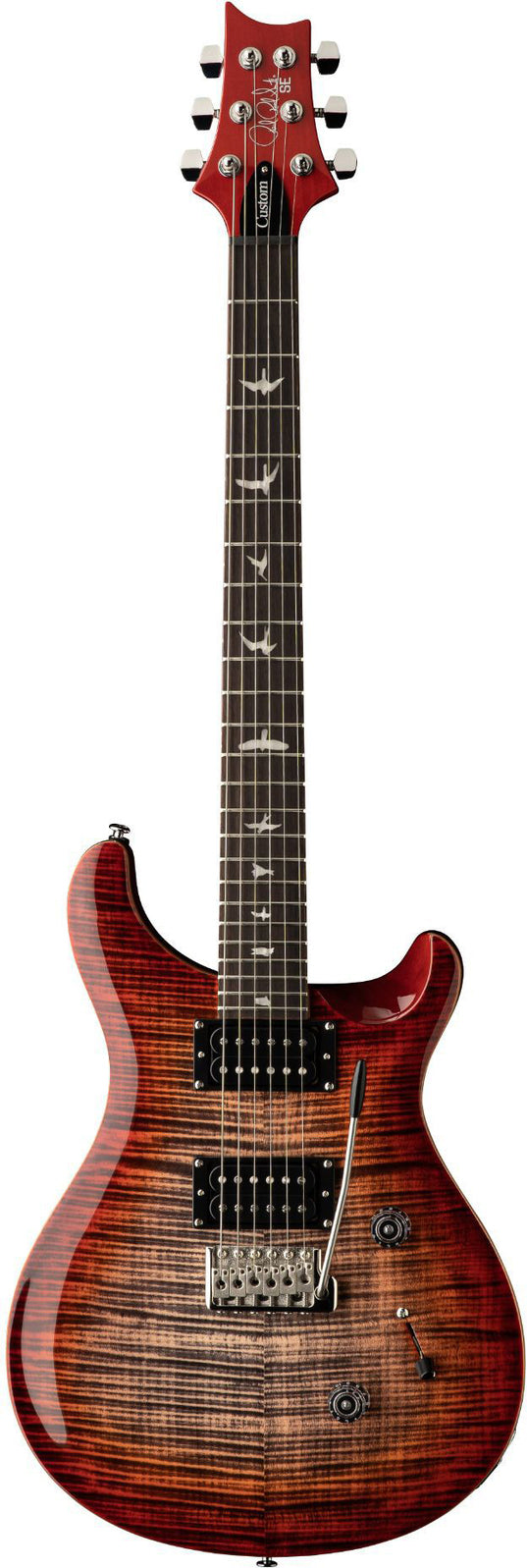 PRS SE Custom 24 in Charcoal Cherry Burst