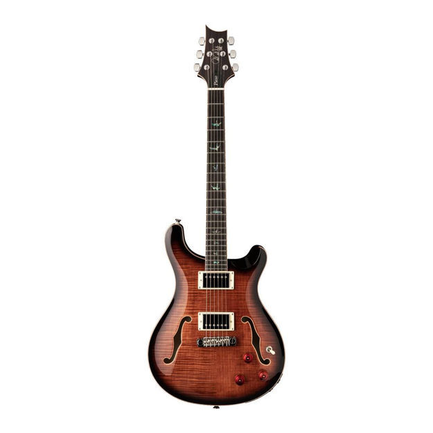 PRS SE Hollowbody II Piezo in Black Gold Burst