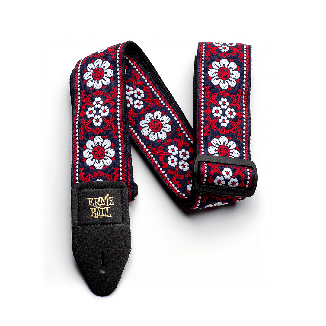 Midnight Blossom Woven Jacquard Strap