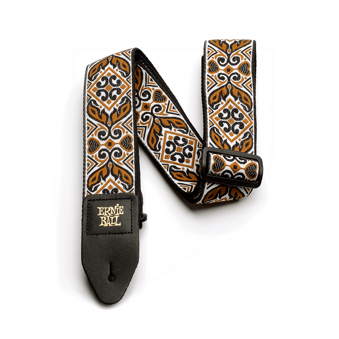 Strap Jacquard Tribal Brown Leather And Polypro 41-72