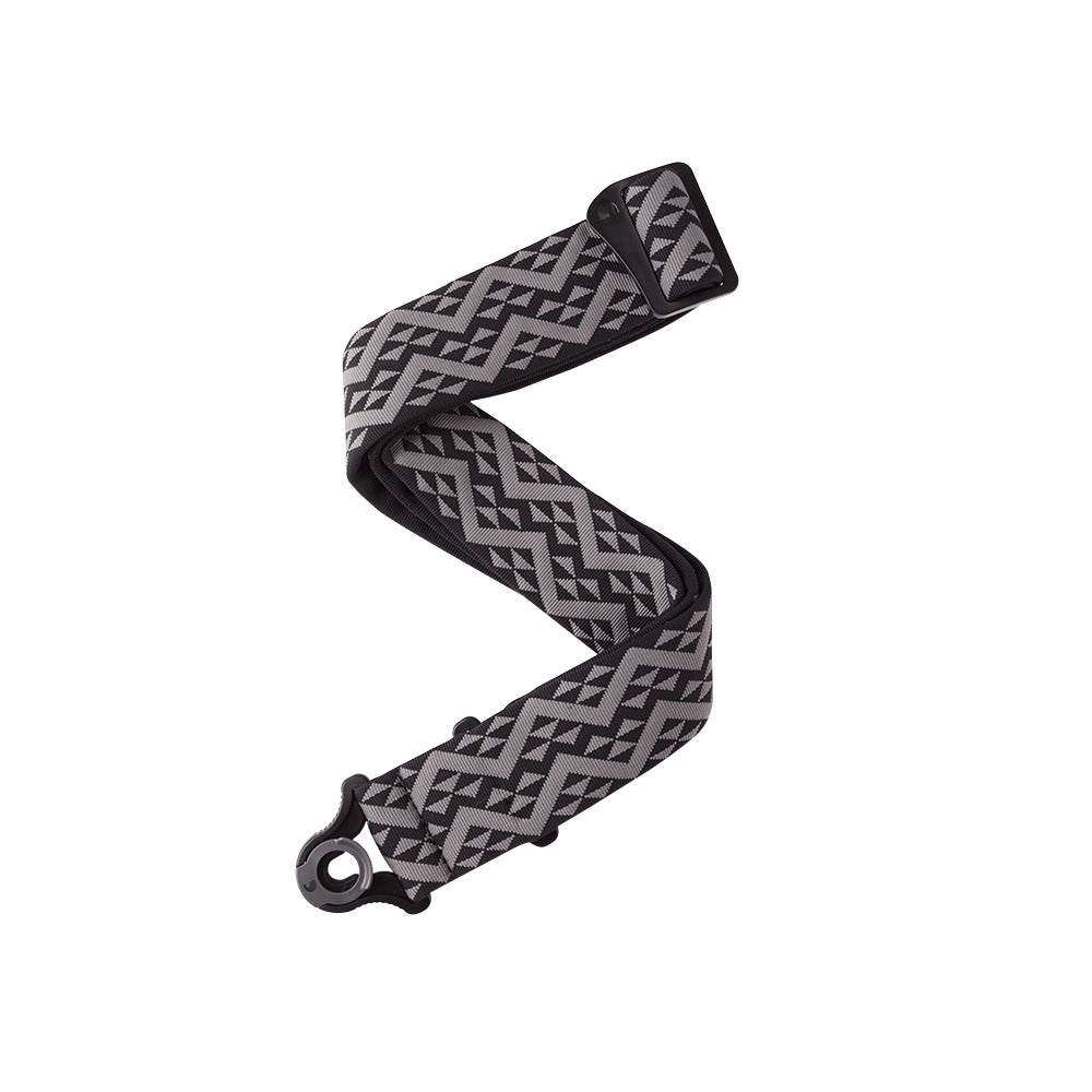 D'Addario Auto Lock Strap - Padded Black Geometric