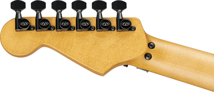 EVH Limited Edition Striped Series Frankenstein™ Frankie, Maple Fingerboard, Black with Yellow Stripes, Aged