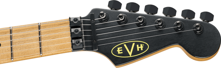 EVH Limited Edition Striped Series Frankenstein™ Frankie, Maple Fingerboard, Black with Yellow Stripes, Aged