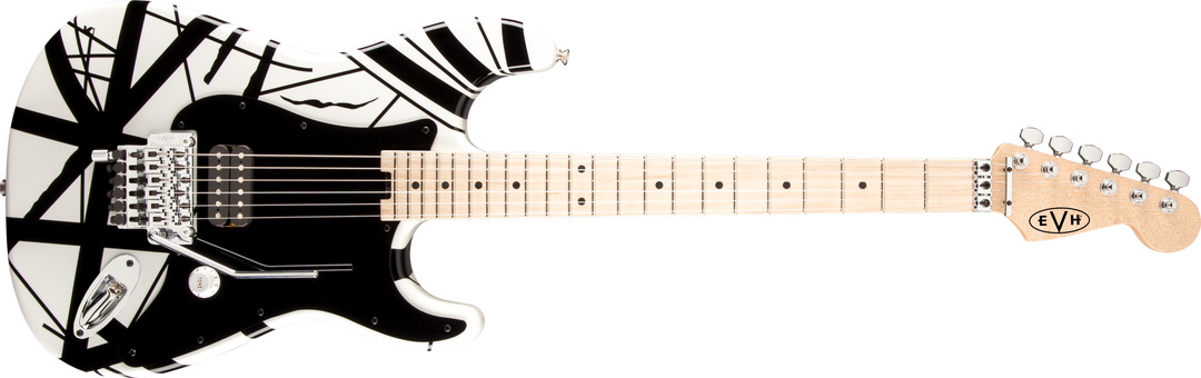 EVH Striped Series White with Black Stripes