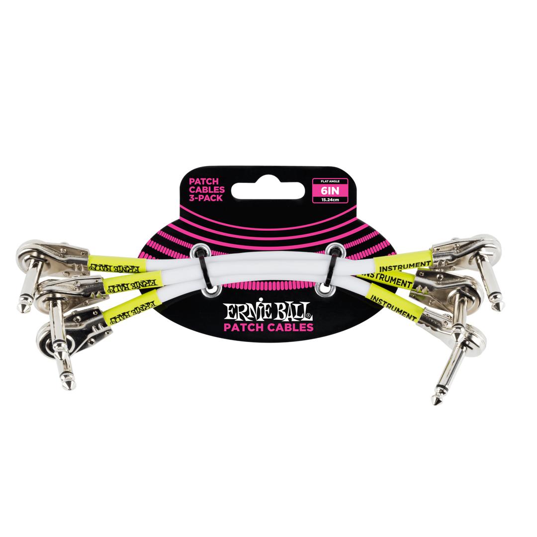 6Inch Pancake Patch 3 Pk Cables White Blk