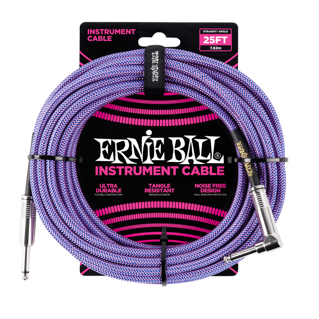 25 Ft Strght/Angle Braided Purple/Blue Cable