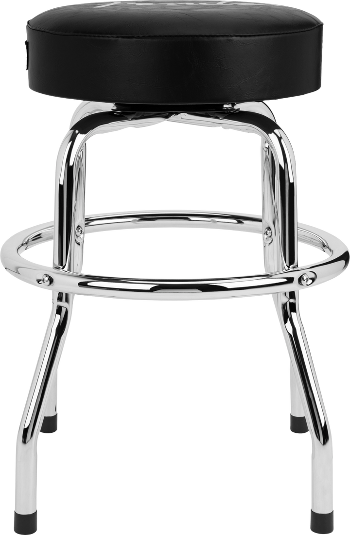 Fender® Spaghetti Logo Pick Pouch Barstool, Black/Chrome, 24"