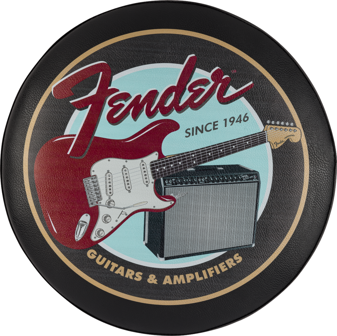 Fender® Guitars & Amps Pick Pouch Barstool, Black