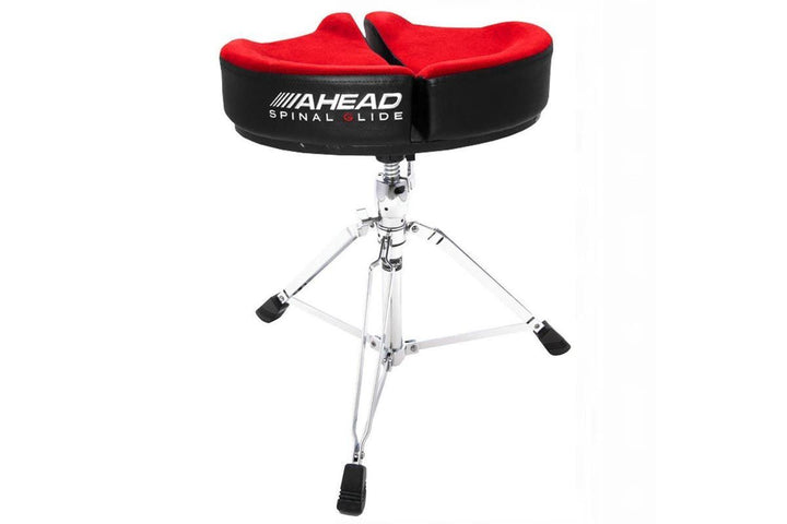 Ahead 18" Spinal-G Drum Stool with Red Cloth Top