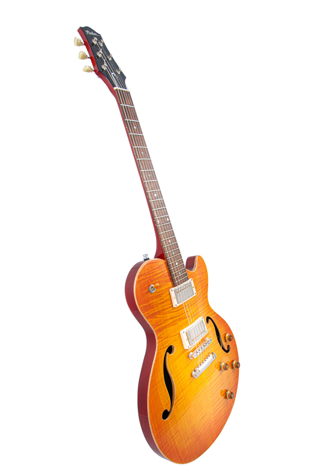 Robin Savoy Thinline Archtop Electric Guitar Highly Flamed Maple Top