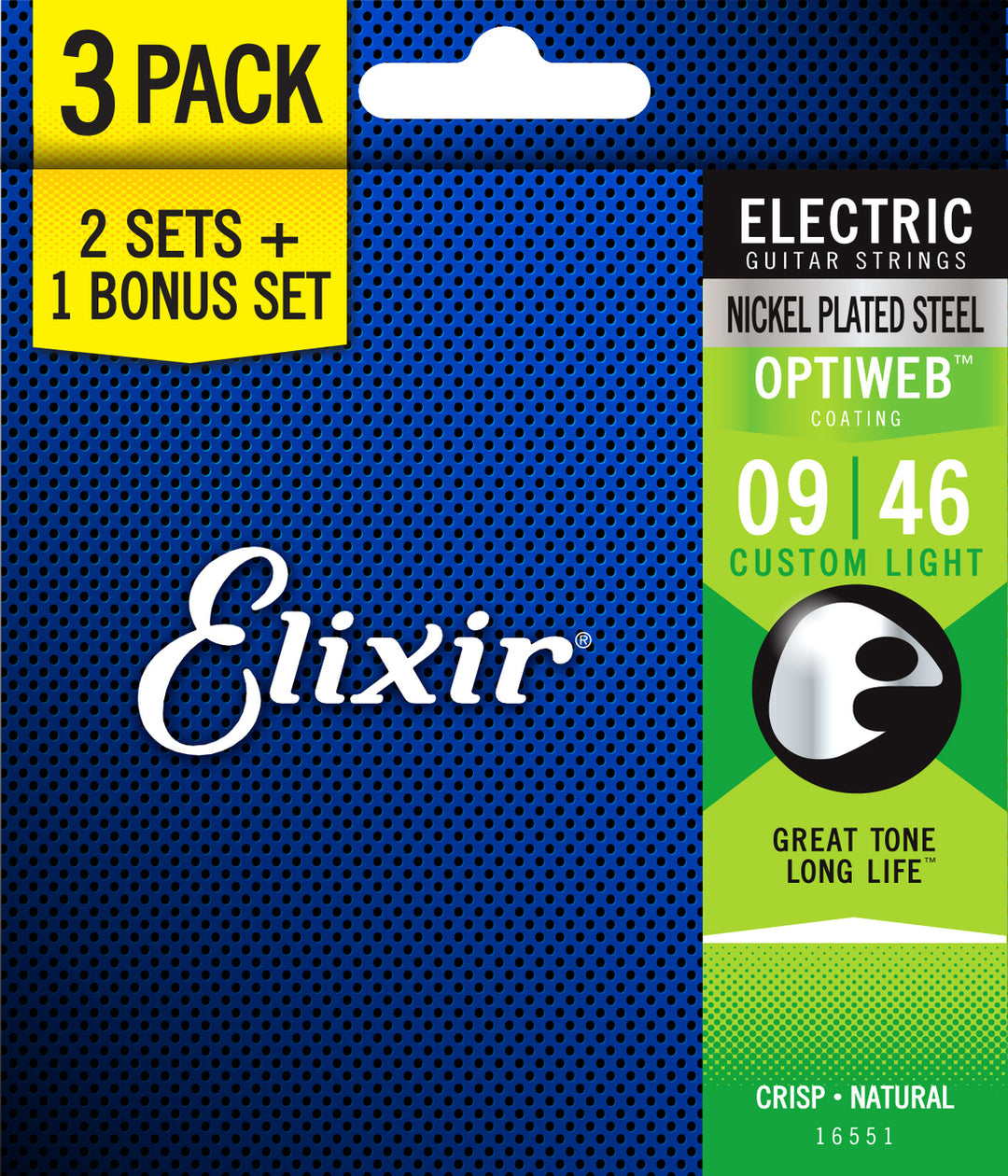 Elixir 16551 Optiweb Electric 9-46 3 Pack Custom