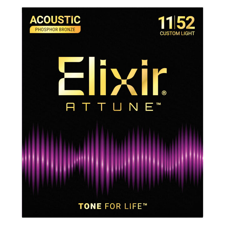 Elixir Attune Phosphor Bronze Custom Light 11-52