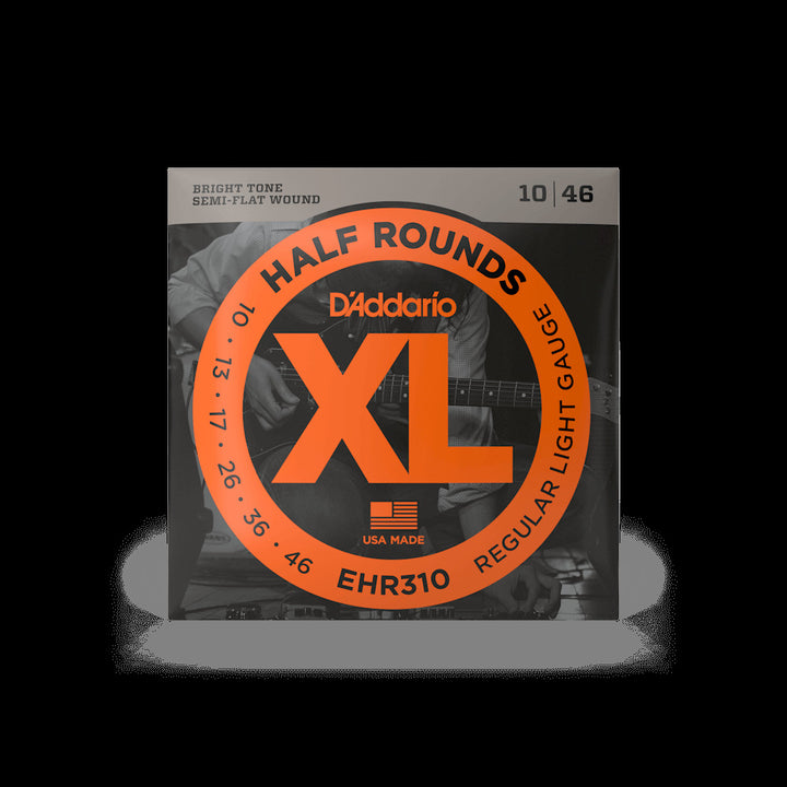 D'Addario EHR310 Half Round Electric Guitar Strings, REGULAR LIGHT, 10-46