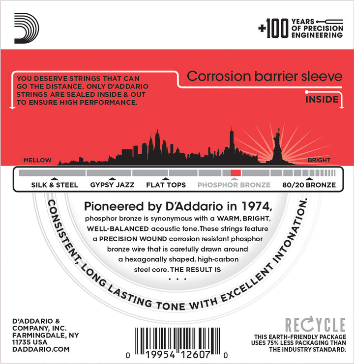 Acoustic Gtr Str Set 13/56 Ph/Br Med Q/P10