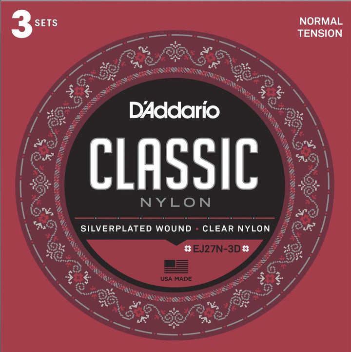 Classical Gtr Str Set Nylon Normal - 3 PACK