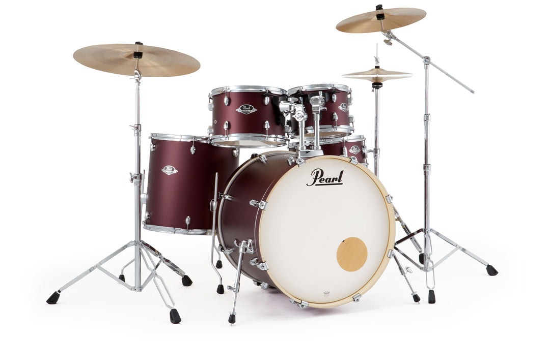 Pearl Export EXX 22" Fusion Plus 5 Piece Drum Kit - Satin Scarlet