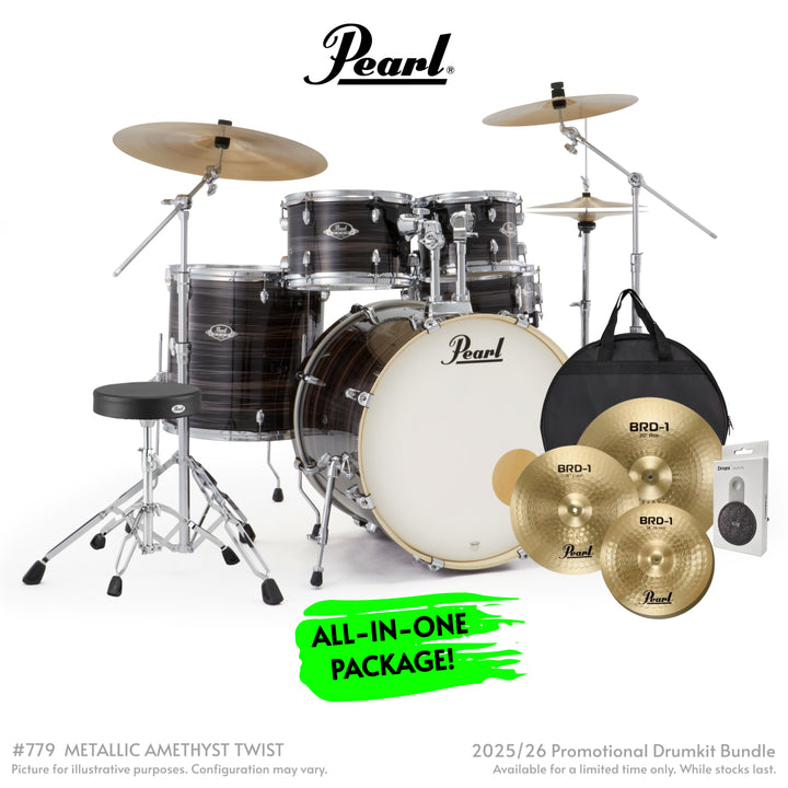 Pearl Export Plus 22" Fusion Plus Drum Kit 6pc WITH 8" TOM - Amethyst Twist